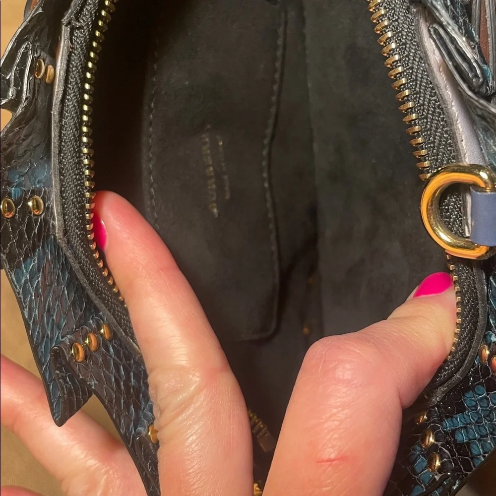 NO TOUCHY SOLD Burberry Beasts Exotic Snakeskin Studs Rivets Fish - Picture 9 of 15